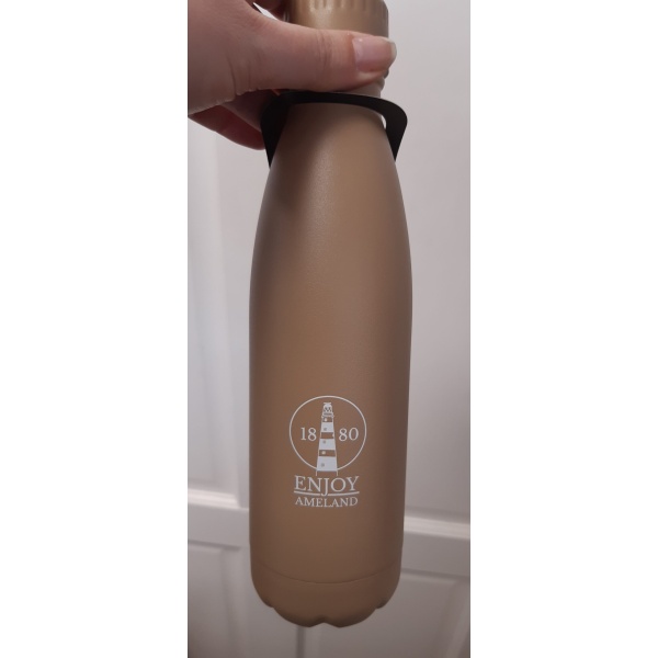 Scanpan waterfles/thermosfles "Enjoy Ameland" 500ml - Tannin
