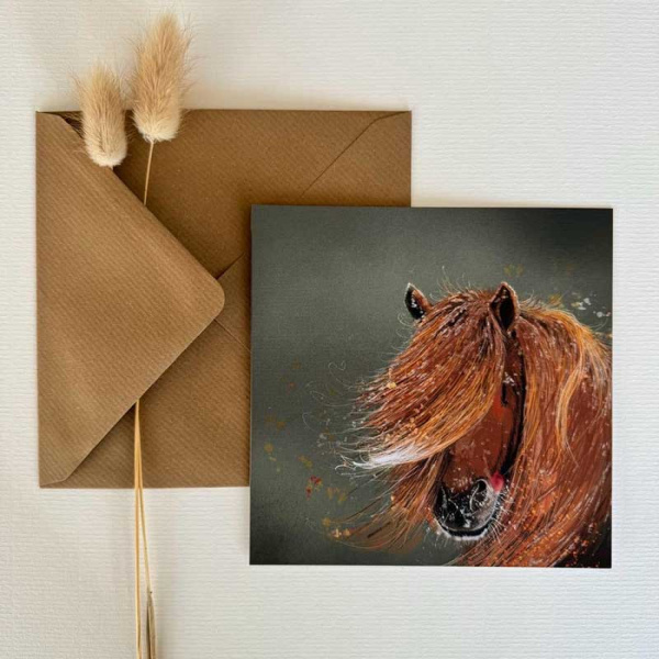 Alex Clark 14x14cm Wenskaart - Horse