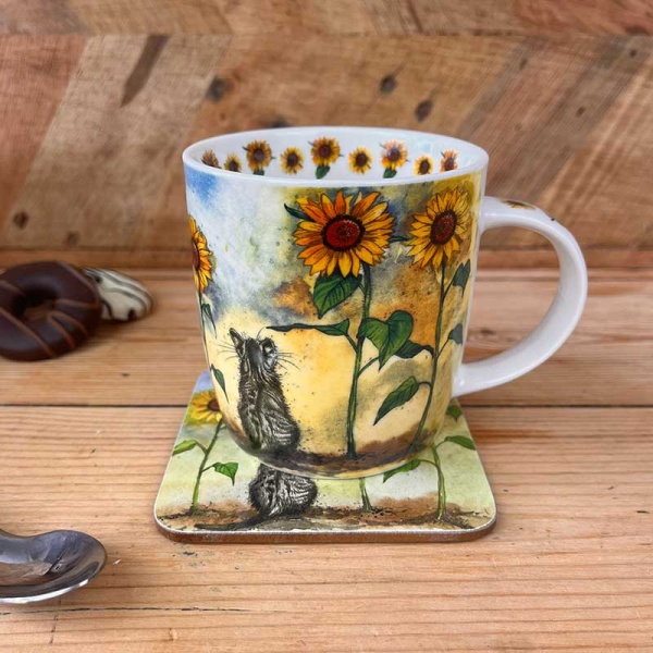 Alex Clark mok 400ml - Cat and Sunflowers - Afbeelding 3