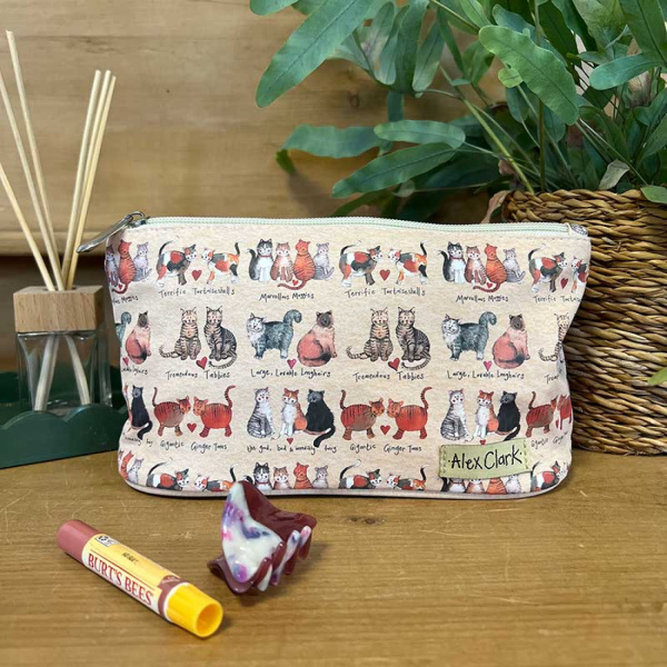 Alex Clark Make-Up Bag - Marvellous Moggies