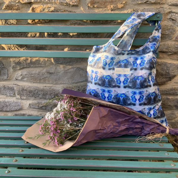 Alex Clark Opvouwbare Tas - Cat & Cornflowers