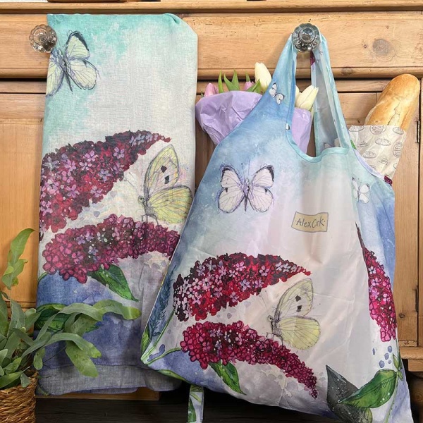 Alex Clark Opvouwbare Tas - Butterflies & Buddleia - Afbeelding 2