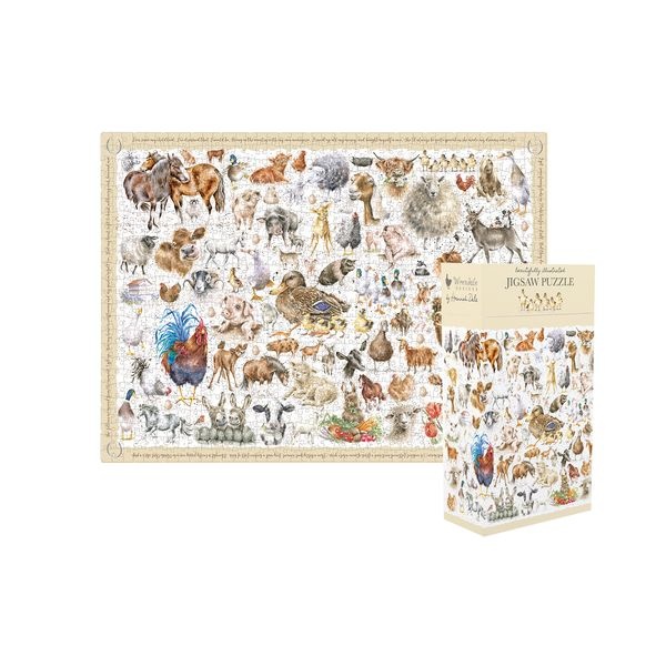 Wrendale Puzzel 1000 Stukjes - Farmyard Friends