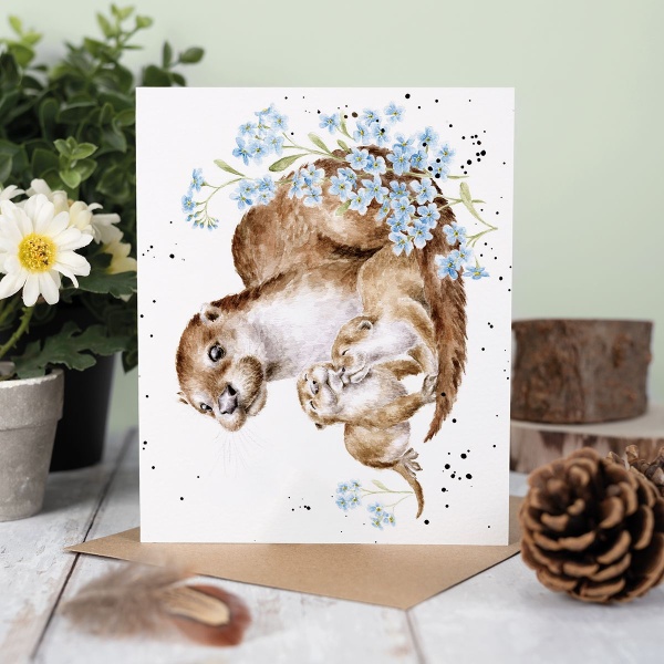 Wrendale Wenskaart  - Otterly Adorable - Afbeelding 2