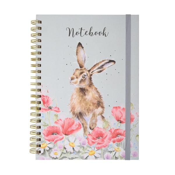 Wrendale A4 Notitieboek Hare - Field of Flowers