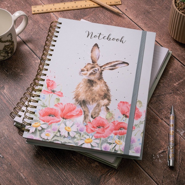 Wrendale A4 Notitieboek Hare - Field of Flowers - Afbeelding 2