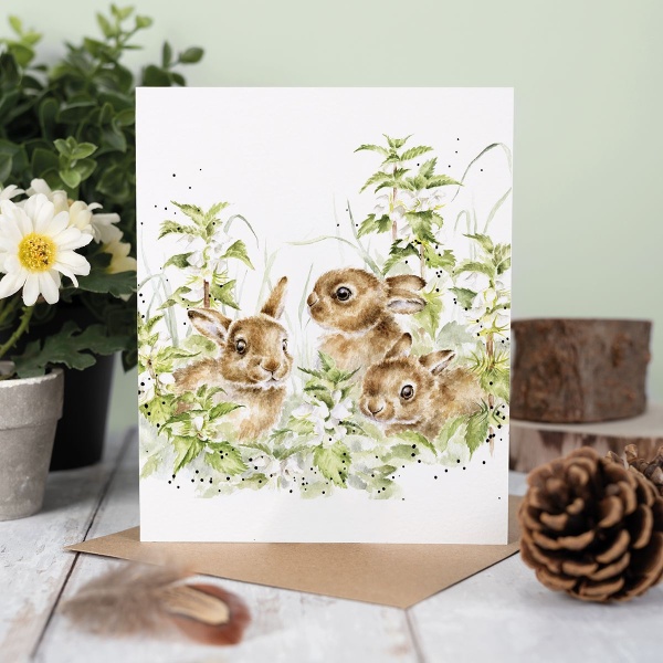 Wrendale Wenskaart  - Spring Hares - Afbeelding 2