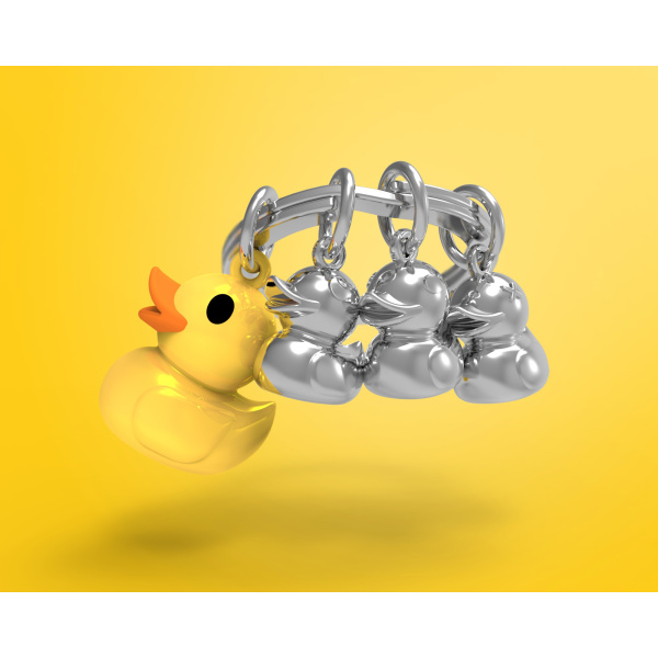 Metalmorphose Sleutelhanger - Duck Family - Afbeelding 4
