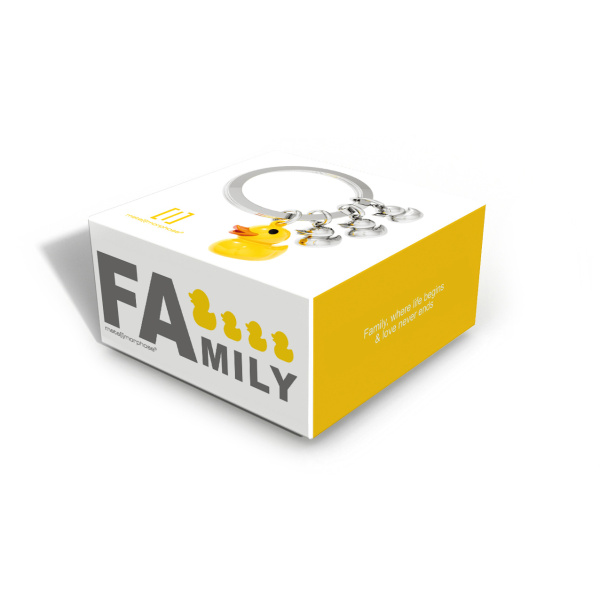 Metalmorphose Sleutelhanger - Duck Family - Afbeelding 3