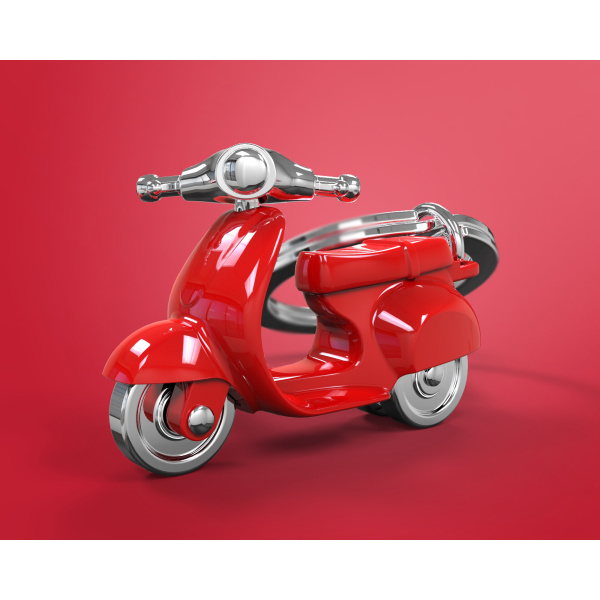 Metalmorphose Sleutelhanger - Bright Red Scooter - Afbeelding 4