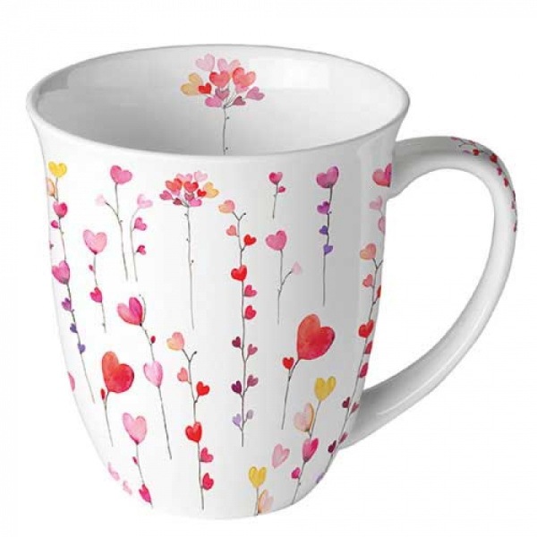 Ambiente mok 400ml - Hearts Garlands