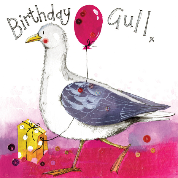 Alex Clark 16x16cm Wenskaart - Birthday Gull