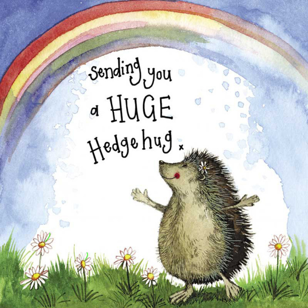 Alex Clark 16x16cm Wenskaart - Sunshine Hedgehug