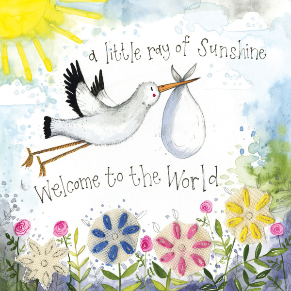 Alex Clark 16x16cm Wenskaart - Little Ray of Sunshine