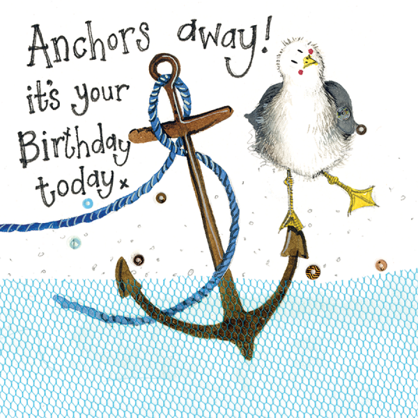 Alex Clark 12x12cm Wenskaart - Anchors Away