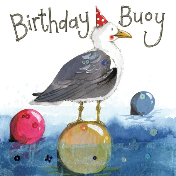 Alex Clark 16x16cm Wenskaart - Birthday Buoy