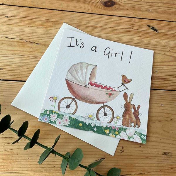 Alex Clark 16x16cm Wenskaart - Baby Girl