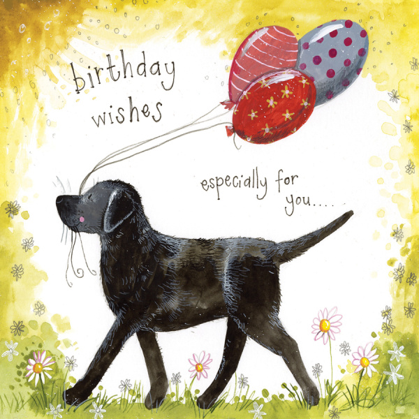 Alex Clark 16x16cm Wenskaart - Sunshine Labrador