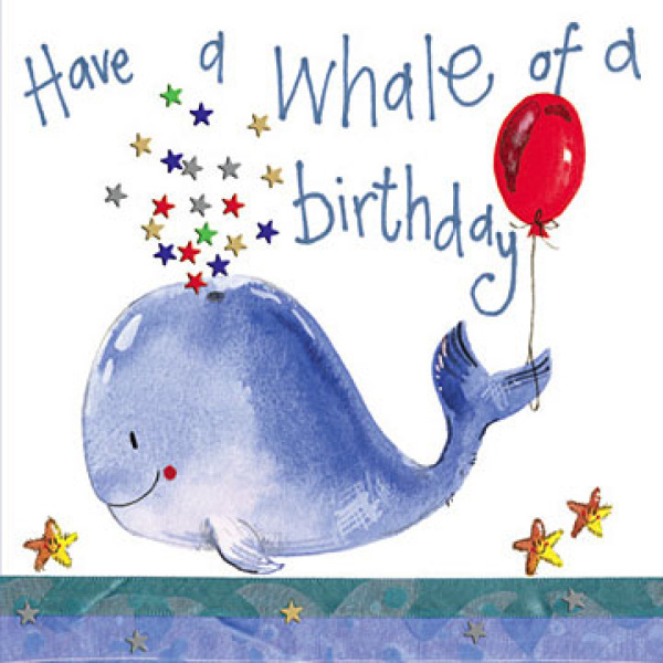 Alex Clark 16x16cm Wenskaart - Whale