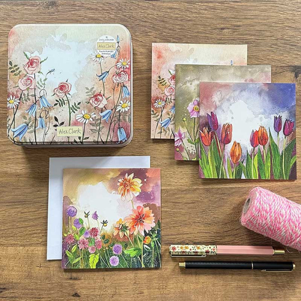Alex Clark Kaartenblikje set 16 - Floral Pinks