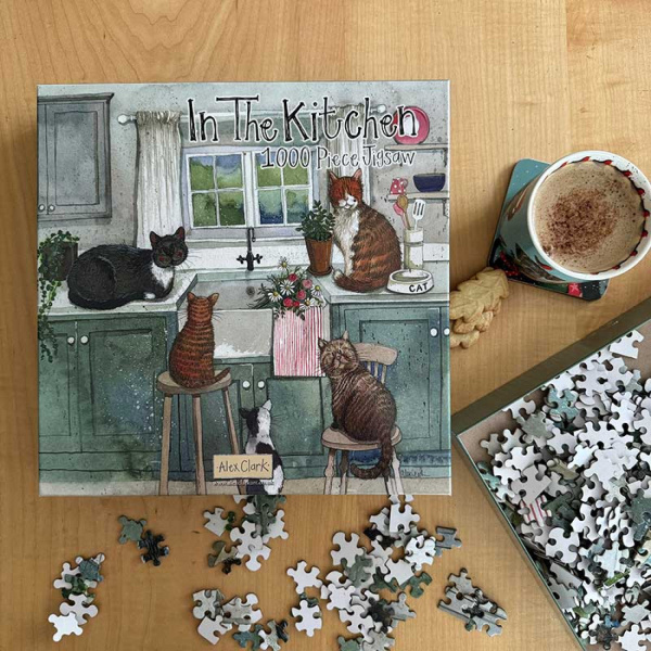 Alex Clark Puzzel 1000 Stukjes - Cats in the Kitchen