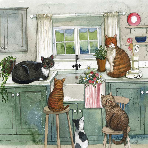 Alex Clark Puzzel 1000 Stukjes - Cats in the Kitchen - Afbeelding 3