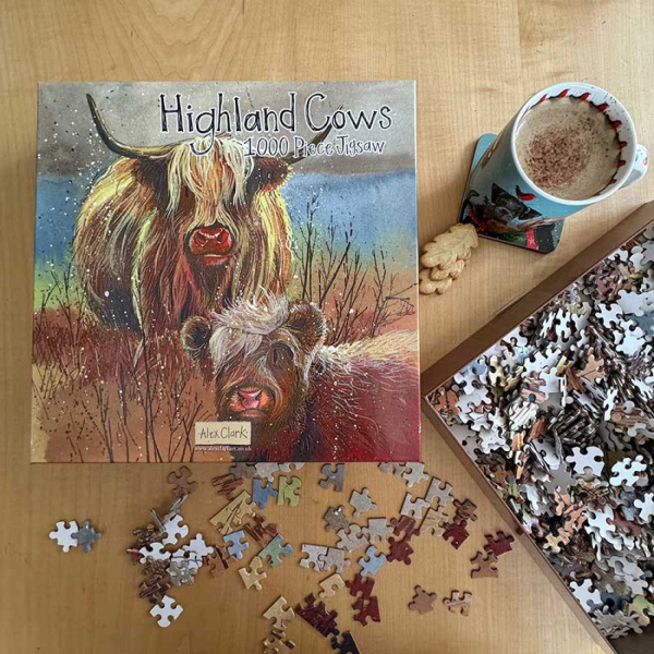 Alex Clark Puzzel 1000 Stukjes - Highland Cows