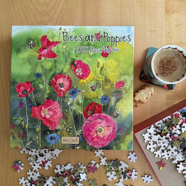 Alex Clark Puzzel 1000 Stukjes - Bees and Poppies