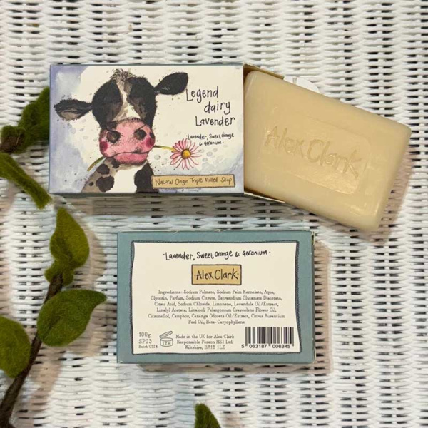 Alex Clark Zeep -  Legend Dairy Lavender | Lavender, Sweet Orange & Geranium Soap