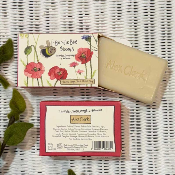 Alex Clark Zeep -  Bumble Bee Blooms | Lavender, Sweet Orange & Geranium Soap