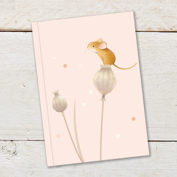 Ginger Betty A6 Notitieboekje - Mouse & Poppy Seed Heads