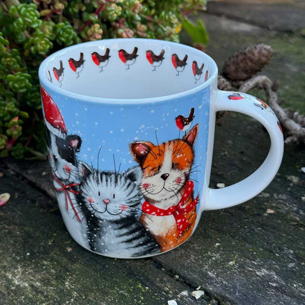 Alex Clark mok 400ml - Festive Cats
