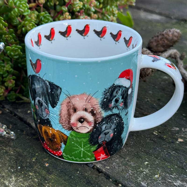 Alex Clark mok 400ml - Festive Dogs