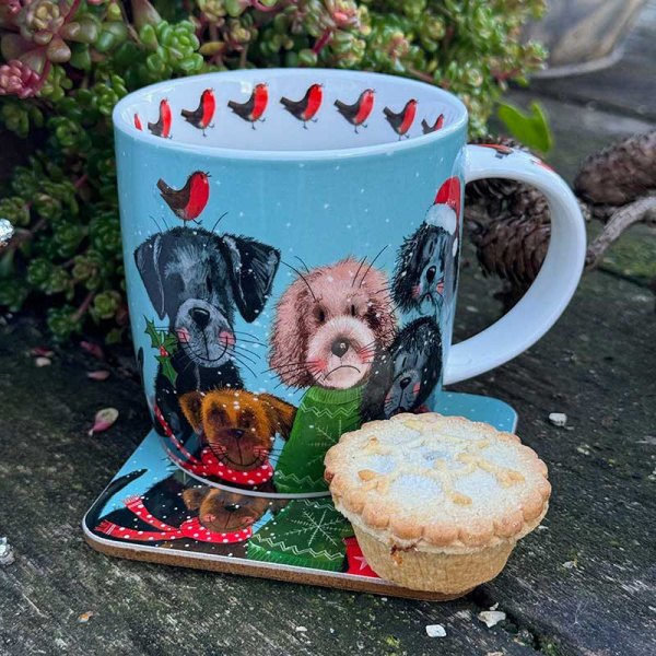 Alex Clark mok 400ml - Festive Dogs - Afbeelding 3