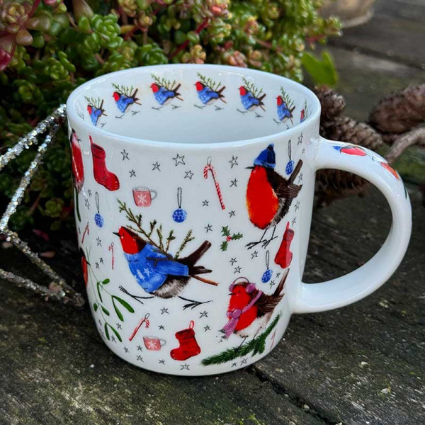 Alex Clark mok 400ml - Festive Robins