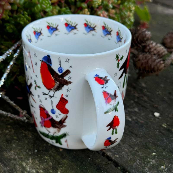 Alex Clark mok 400ml - Festive Robins - Afbeelding 2