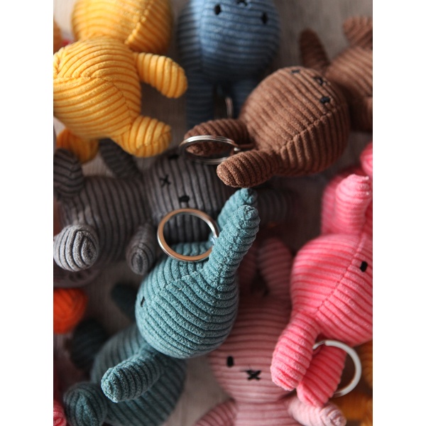 Nijntje Knuffel Sleutelhanger  Corduroy 10cm - Pink - Afbeelding 4