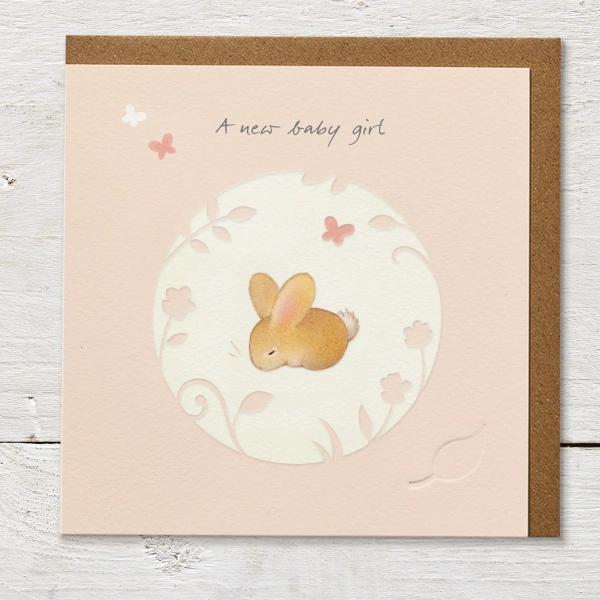 Ginger Betty 14,5x14,5cm Wenskaart - New Baby Girl
