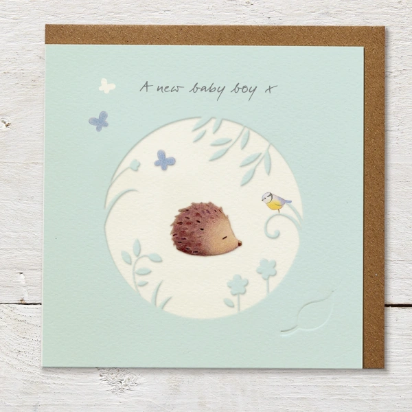 Ginger Betty 14,5x14,5cm Wenskaart - New Baby Boy
