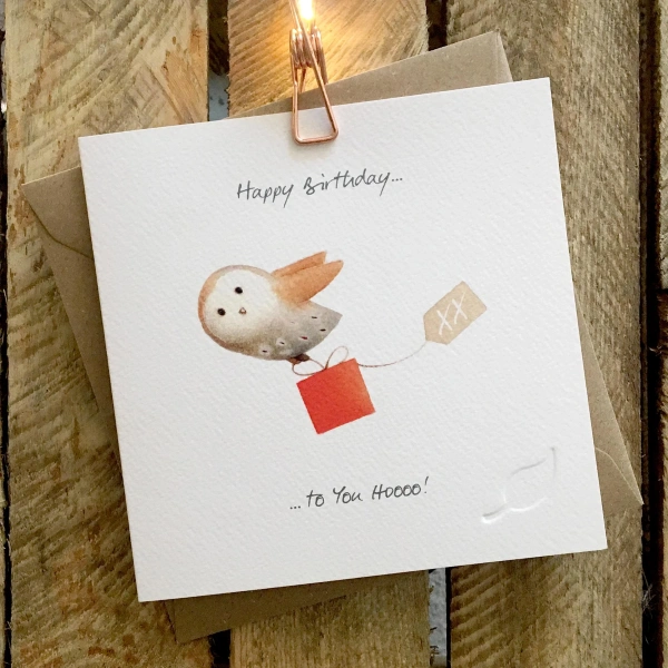 Ginger Betty 14,5x14,5cm Wenskaart - Happy Birthday to You Hoooo!