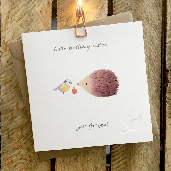 Ginger Betty 14,5x14,5cm Wenskaart - Little Birthday Wishes