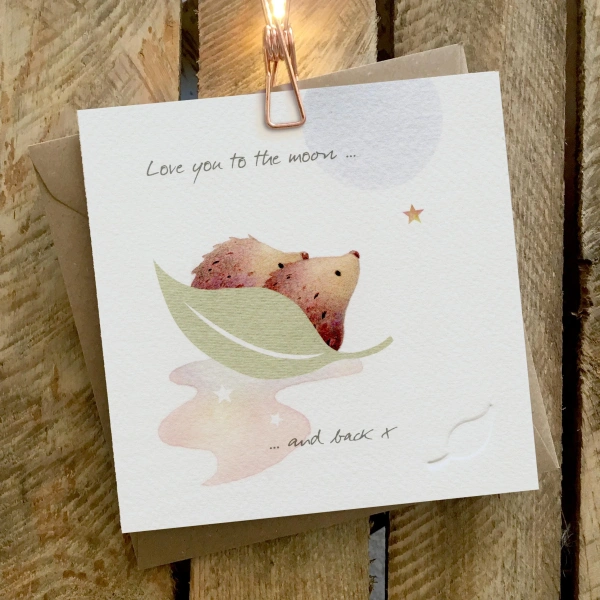 Ginger Betty 14,5x14,5cm Wenskaart - Love You to the Moon and Back
