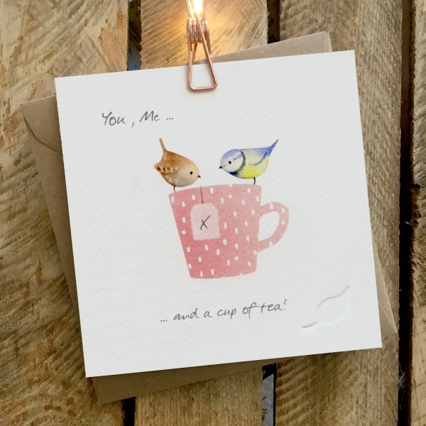 Ginger Betty 14,5x14,5cm Wenskaart - You, Me and a Cup of Tea