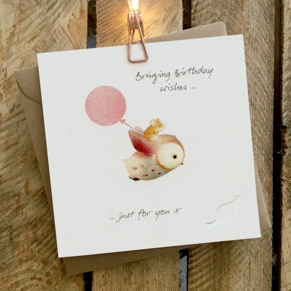 Ginger Betty 14,5x14,5cm Wenskaart - Bringing Birthday Wishes Just for You