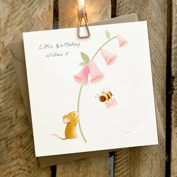 Ginger Betty 14,5x14,5cm Wenskaart - Little Birthday Wishes