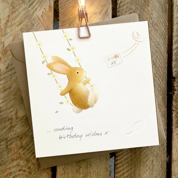 Ginger Betty 14,5x14,5cm Wenskaart - Sending Birthday Wishes