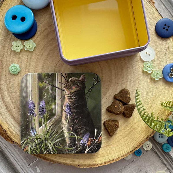 Alex Clark (Square) Blikje - Cat and Muscari - Afbeelding 2