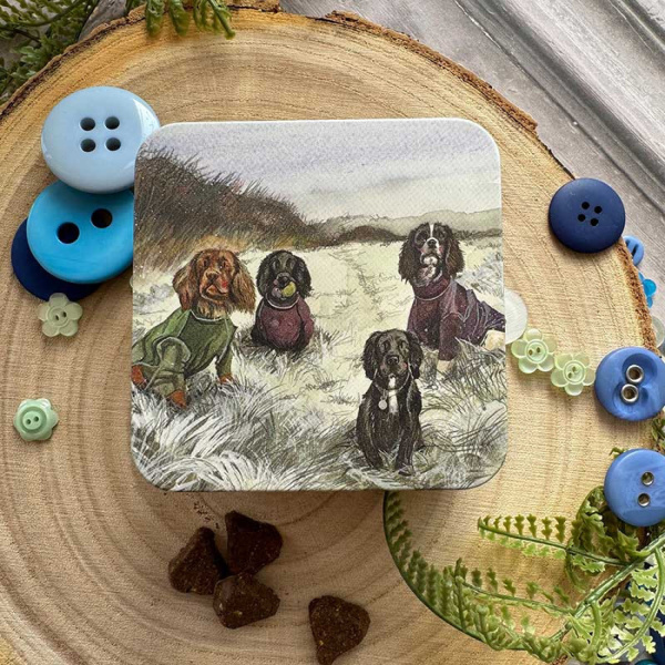 Alex Clark (Square) Blikje - Spaniels