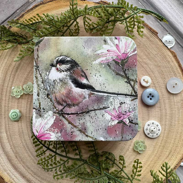 Alex Clark (Square) Blikje - Long Tailed Tit