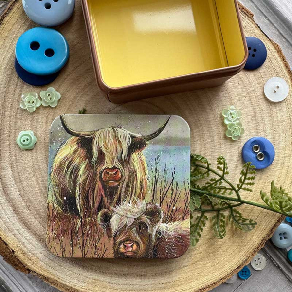 Alex Clark (Square) Blikje - Highland Cows - Afbeelding 2